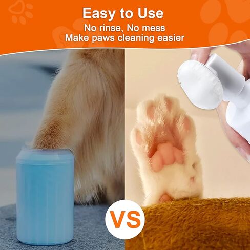 منظف مخالب الكلاب، شامبو بدون ماء لتنظيف اقدام القطط مع فرشاة سيليكون، رغوة غسيل مخالب الجراء للكلاب الصغيرة والكبيرة، سهلة وسريعة التنظيف للحيوانات الاليفة، 250 مل / 8.45 اونصة سائلة in Kuwait