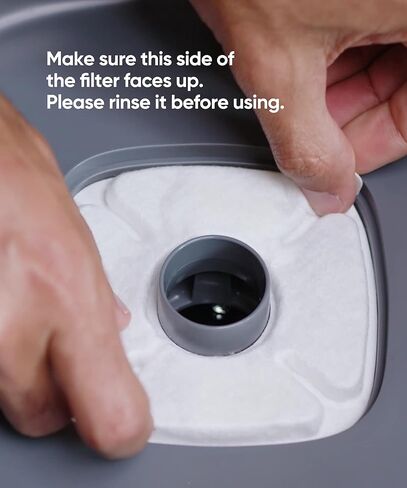 عبوة من 4 فلاتر بديلة من Loomla و2 عبوة من إسفنجات الفلتر المسبق البديلة لموزع وعاء الماء الأوتوماتيكي للكلاب سعة 135 أونصة/4 لتر، ونافورة مياه القطط (VC1460) ومرشحات نافورة المياه ثلاثية المفعول من كاتيت in Kuwait