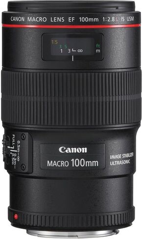 عدسة Canon EF 100mm f/2.8L Macro هي عدسة USM (3554B002) + طقم مرشح + حافظة غطاء + طقم تنظيف + المزيد (متجدد) in Saudi Arabia