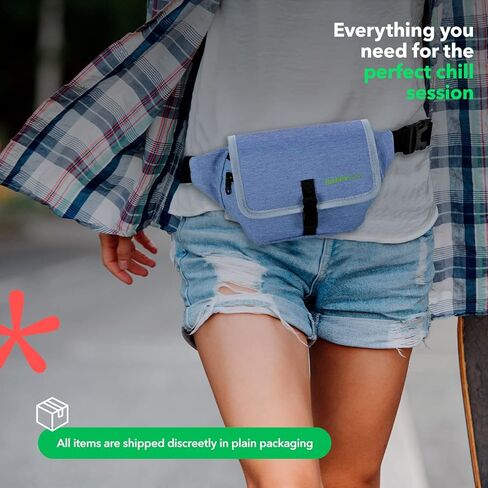 مجموعة هابي كيت هابي باك، مع ملحقات، حقيبة السفر المثالية، حقيبة فاني مقاومة للرائحة والماء مع بطانة، رمادي in Kuwait