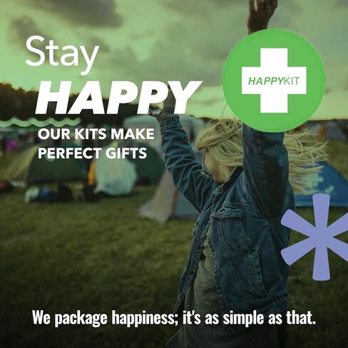 مجموعة هابي كيت هابي باك، مع ملحقات، حقيبة السفر المثالية، حقيبة فاني مقاومة للرائحة والماء مع بطانة، رمادي in Kuwait