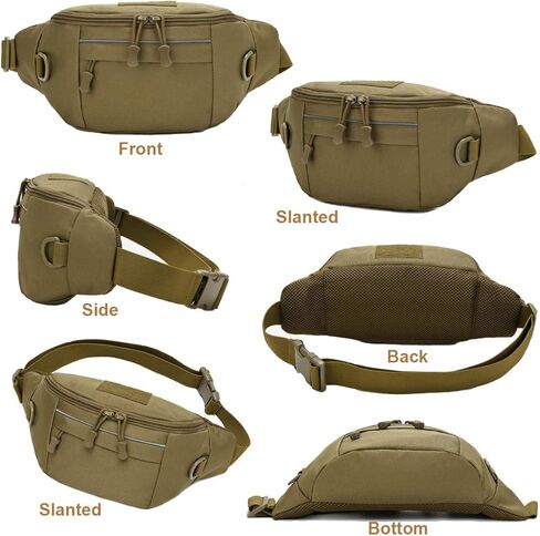 BraveHawk OUTDOORS Tactical Waist Bag, Nylon Oxford Utility Multipurpose EDC Crossbody Sling Pack Chest Daypack in Kuwait