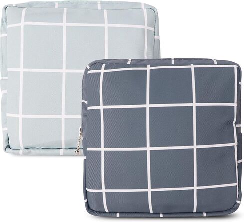 حقيبة تخزين المناديل الصحية، قطعتان من جراب كأس الحيض ، قماش قطني محمول صحي مناديل تخزين حقائب تخزين أنثوي الحيض الأولى حقيبة للفتيات والسيدات (شبكية) in Kuwait