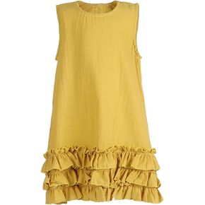 Baby Toddlers Cotton Dresses Kids Little Girls Straps Sleeveless Casual Party Halter Dress 6 Months-6T
