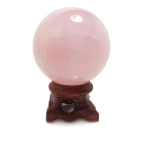 Polar Jade Rose Quartz Crystal Sphere, One of The Largest on The Market, Rare Protective Stone Balls for Decoration, Healing, Meditation, Feng Shui, Hand-Made (130 mm /5.1")