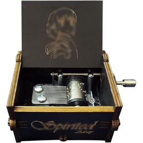 Bolunlun Spirited Away's Music Box, Wooden Hand-cranked Music Box, Wooden Toys for Anime Fans, Gifts for Girlfriends and Children, Valentine's Day, Birthdays, Halloween and Christmas.