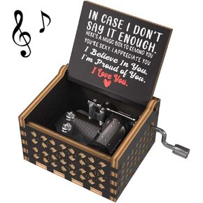 Ucuber Can't Help Falling in Love Music Box, Wedding Anniversary Romantic Gift for Wife, Girlfriend, Couples, Gifts Ideas for Boyfriend, Husband, Mini Engraved Wood Box