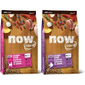Now Fresh Dry Cat Food, Turkey, Salmon, and Duck Recipe, 16lbs and 3lbs - Grain Free Cat Food, Made With Real Meat and Fish, Value Bundle in Kuwait