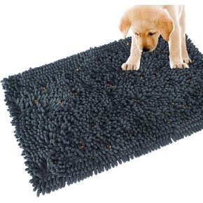 Downtown Pet Supply - بساط Snuffle للكلاب - بساط من الألياف الدقيقة من قماش شانيل - لعبة تفاعلية للكلاب وموزع مكافآت بطيئة للكلاب - آمن للغسل في الغسالة - أزرق فاتح - 20 × 32 بوصة