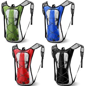 4 Pcs Hydration Backpack for 2 Liter Bladder Hydration Pack Backpack Lightweight Water Backpack Outdoor Sports Cycling Biking Running Climbing Travelling Men Women,Water Bladder Not Included in Saudi Arabia