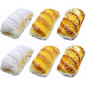 6PCS Artificial Fake Cupcake, Lifelike Fake Food Display, Fake Cakes Bread Dessert Decoration, Used for Party, Family Decoration, Display Props Artificial Cake Model (A)
