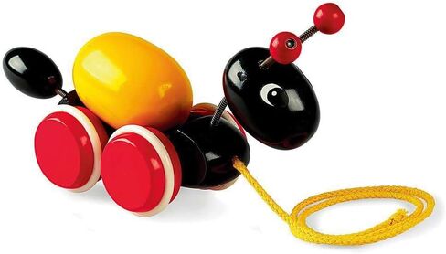 Brio Infant &Toddler 30367 - Pull Along Ant Wood Toy with Moving Egg for Kids Ages 1 and Up in Saudi Arabia