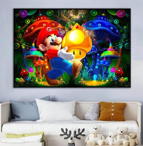 Feyigy Super Mario Tapestry -Mario Room Decor-Mario Birthday Party Supplies - Mario Backdrop -Mario Party Decorations-Kids Room Decor Anime Tapestry 59x40 In in Saudi Arabia