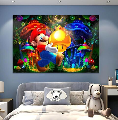Feyigy Super Mario Tapestry -Mario Room Decor-Mario Birthday Party Supplies - Mario Backdrop -Mario Party Decorations-Kids Room Decor Anime Tapestry 59x40 In in Saudi Arabia