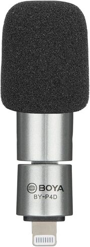 BOYA External Microphone for iPhone iPad iPod iOS, Portable Omnidirectional Mini Plug Play Lightning Microphone for Podcast Vlog YouTube TikTok Video Recording in Saudi Arabia