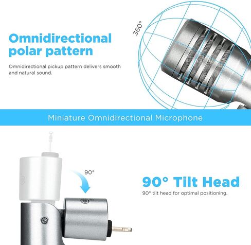 BOYA External Microphone for iPhone iPad iPod iOS, Portable Omnidirectional Mini Plug Play Lightning Microphone for Podcast Vlog YouTube TikTok Video Recording in Saudi Arabia