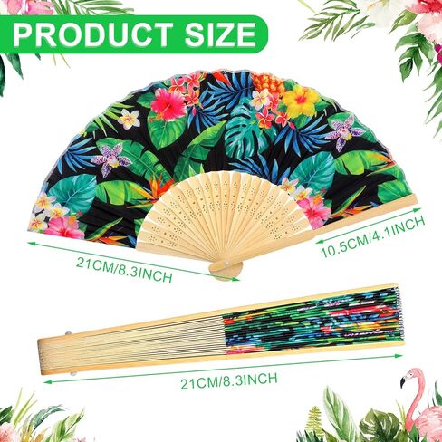 36 Pcs Havana Nights Folding Hand Fans Bulk for Cuban Party Decorations Tropical Nights Folding Fans Hawaiian Hibiscus Luau Hand Folding Fans for Summer Aloha Luau Tiki Wedding Themed Party Supplies in Saudi Arabia