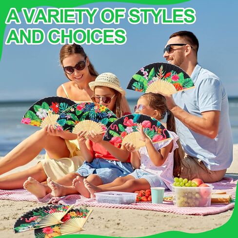 36 Pcs Havana Nights Folding Hand Fans Bulk for Cuban Party Decorations Tropical Nights Folding Fans Hawaiian Hibiscus Luau Hand Folding Fans for Summer Aloha Luau Tiki Wedding Themed Party Supplies in Saudi Arabia