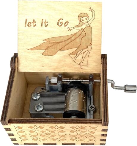 Pursuestar Over The Rainbow Wood Music Box، كرنك اليد محفورة خمر صندوق موسيقي خشبي هدية لعيد ميلاد عيد الحب الزفاف عيد الميلاد السنة الجديدة in Kuwait