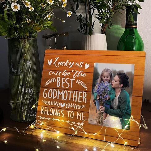 Godmother Picture Frame Gifts, Best Godmother Belongs to Me, Mother's Day Gifts for Godmother, Birthday Christmas Thanksgiving Gift for Godmother, Godmother Gifts from Godchild Baby Goddaughter Godson in Saudi Arabia
