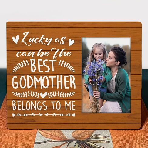 Godmother Picture Frame Gifts, Best Godmother Belongs to Me, Mother's Day Gifts for Godmother, Birthday Christmas Thanksgiving Gift for Godmother, Godmother Gifts from Godchild Baby Goddaughter Godson in Saudi Arabia