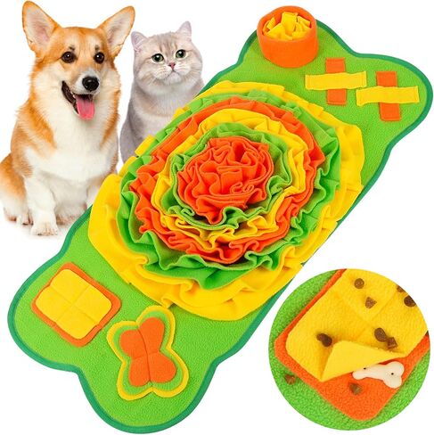 Vivifying Snuffle Mat, Soft Fleece Sniff Mat for Small Dogs and Cats Slow Eating and Keep Busy, Dog Enrichment Toys to Help Mental Stimulation and Natural Foraging Skills in Kuwait