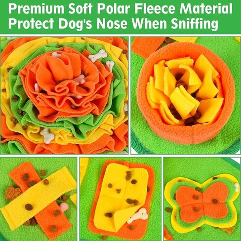 Vivifying Snuffle Mat, Soft Fleece Sniff Mat for Small Dogs and Cats Slow Eating and Keep Busy, Dog Enrichment Toys to Help Mental Stimulation and Natural Foraging Skills in Kuwait
