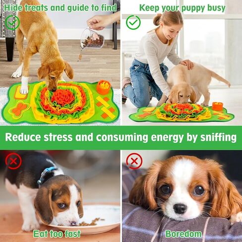 Vivifying Snuffle Mat, Soft Fleece Sniff Mat for Small Dogs and Cats Slow Eating and Keep Busy, Dog Enrichment Toys to Help Mental Stimulation and Natural Foraging Skills in Kuwait