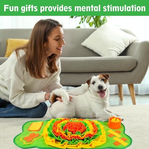 Vivifying Snuffle Mat, Soft Fleece Sniff Mat for Small Dogs and Cats Slow Eating and Keep Busy, Dog Enrichment Toys to Help Mental Stimulation and Natural Foraging Skills in Kuwait