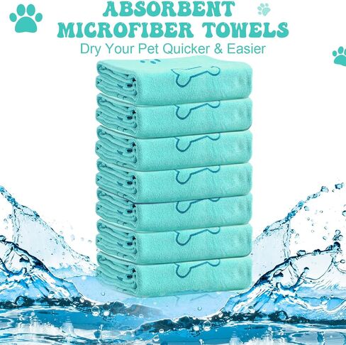 8 قطع من مناشف الكلاب، مناشف تجفيف حمام الحيوانات الأليفة، مقاس 55 × 28 بوصة، كبيرة من الألياف الدقيقة الماصة، سريعة الجفاف، مناشف الشاطئ الناعمة لمستلزمات التنظيف الأساسية للقطط والجرو خفيفة الوزن (متعددة الألوان) in Saudi Arabia