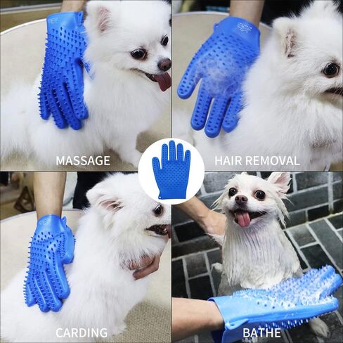 Ｗindhunt Pet Grooming Glove,Cat Bathing Supplies,Dog Brush for Shedding,Silicone Dog Hair Remover,1 Pack in Kuwait