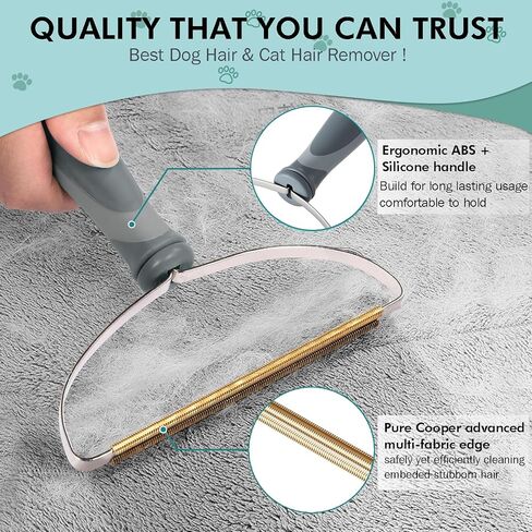 Pet Hair Remover for Couch, Cat Dog Hair Remover Brush for Car Carpet, Reusable Pet Fur Remover, Lint Brushes Pet Hair Scraper Tool for Furniture, Clothes in Saudi Arabia