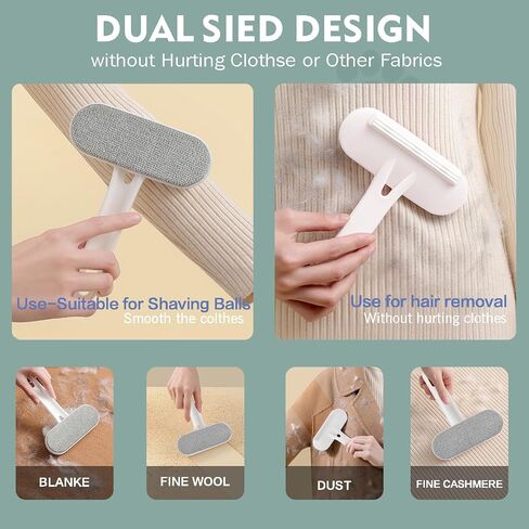 Pet Hair Remover for Couch, Cat Dog Hair Remover Brush for Car Carpet, Reusable Pet Fur Remover, Lint Brushes Pet Hair Scraper Tool for Furniture, Clothes in Saudi Arabia