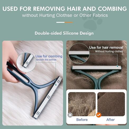 Pet Hair Remover for Couch, Cat Dog Hair Remover Brush for Car Carpet, Reusable Pet Fur Remover, Lint Brushes Pet Hair Scraper Tool for Furniture, Clothes in Saudi Arabia