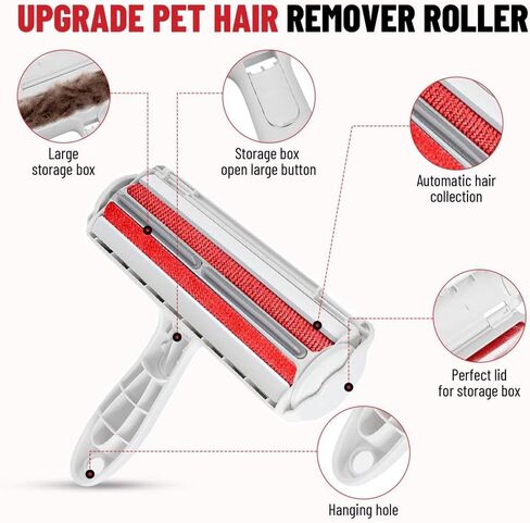 FAREEHA Pet Hair Remover - Reusable Hair Remover for Cats and Dogs for Furniture, Sofas, Carpets, Car Seats or Bedding - Multiple Portable Lint Roller in Saudi Arabia