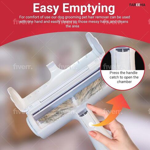 FAREEHA Pet Hair Remover - Reusable Hair Remover for Cats and Dogs for Furniture, Sofas, Carpets, Car Seats or Bedding - Multiple Portable Lint Roller in Saudi Arabia