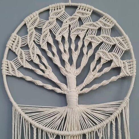 شجرة الحياة EasyBravo Dream Catcher Macrame للتعليق على الحائط Boho Dream Catchers لديكورات منزلية لحفلات الزفاف العتيقة (ريش) in Saudi Arabia