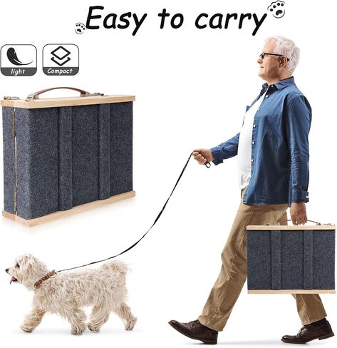 PMIXO Foldable Pet Ramps for Medium and Small Dogs - Bed & Car Dog Stairs with Easy-Clean Paw-Friendly Surface in Kuwait