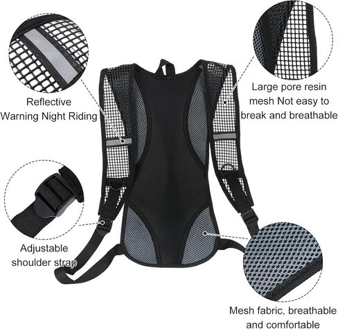 4 Pcs Hydration Backpack for 2 Liter Bladder Hydration Pack Backpack Lightweight Water Backpack Outdoor Sports Cycling Biking Running Climbing Travelling Men Women,Water Bladder Not Included in Saudi Arabia
