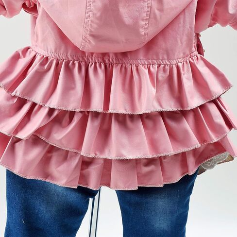 Peacolate 6M-4Y Baby Little Girls 3pcs Outfits Leather Hoodie Jacket Lace T-Shirt Denim Jeans in Kuwait