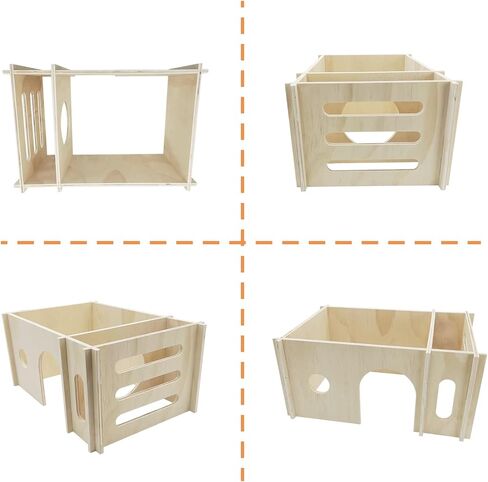 مخبأ خشبي للخنزير الغيني من اسيست مع وحدة تغذية القش، مخبأ للهامستر والشينشيلا للارانب والهامستر in Kuwait