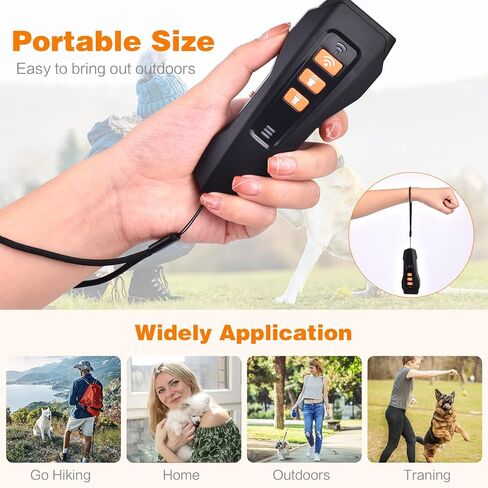 Voraiya® Dog Bark Deterrent Devices, Ultrasonic Anti Bark Device for Dogs, Best Rechargeable 3 in 1 Dog Training & Behavior Aids, Safe for Human & Dogs, Portable Dog Whistle Safe for Indoor Outdoor in Kuwait