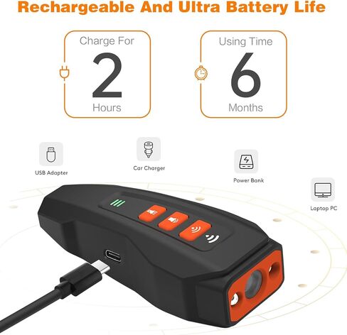 Voraiya® Dog Bark Deterrent Devices, Ultrasonic Anti Bark Device for Dogs, Best Rechargeable 3 in 1 Dog Training & Behavior Aids, Safe for Human & Dogs, Portable Dog Whistle Safe for Indoor Outdoor in Kuwait