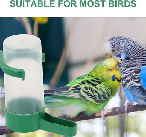 Alipis Bird Waterer الطيور موزع المياه شنقا الطيور قفص كوب التلقائي الطيور المياه المغذية الببغاء وعاء الطعام للببغاء الكناري العصافير الببغاء، 10 قطع الطيور المياه المغذية in Kuwait