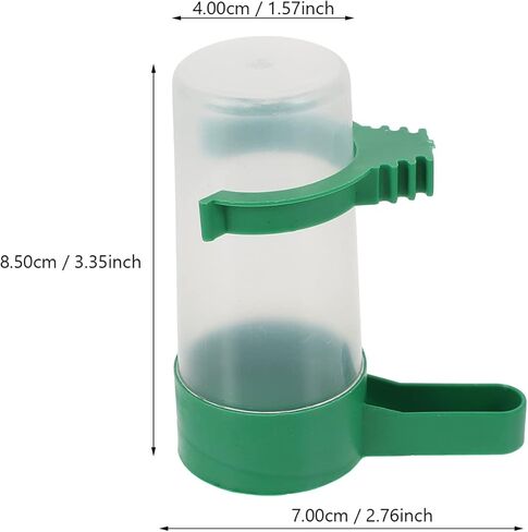 Alipis Bird Waterer الطيور موزع المياه شنقا الطيور قفص كوب التلقائي الطيور المياه المغذية الببغاء وعاء الطعام للببغاء الكناري العصافير الببغاء، 10 قطع الطيور المياه المغذية in Kuwait