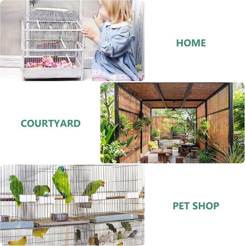 Alipis Bird Waterer الطيور موزع المياه شنقا الطيور قفص كوب التلقائي الطيور المياه المغذية الببغاء وعاء الطعام للببغاء الكناري العصافير الببغاء، 10 قطع الطيور المياه المغذية in Kuwait