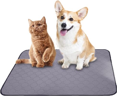2 Pack 24"x18" Washable Pee Pads for Dogs | Dog Pads Washable Waterproof| Dog Leak Proof Mat| Reusable Pet Training Pads | Non-Slip Pet Puppy Pads for Floor, Sofa, Potty, Car in Kuwait