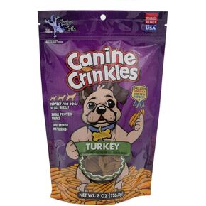 Canine Crinkles Dog Treats - All-Natural USA-Made - Grain-Free Food - Dog & Puppy Training Treats - Chicken - 8 oz