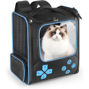 XMUXI Comfortable Pet Backpack for Carrying Cats Dogs up to 22lbs, Cat Carrier Backpack, Dog Backpack Carrier for Walking Biking Travel for Puppies Medium Cats Rabbits Small Animals in Kuwait