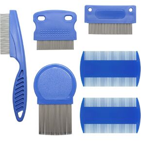 Jegtew 6 Pieces Dog Eye Combs, Pet Grooming Comb for Small Dogs & Pet, Professional Eye Mucus, Tear Stain and Crust Remover Comb in Kuwait